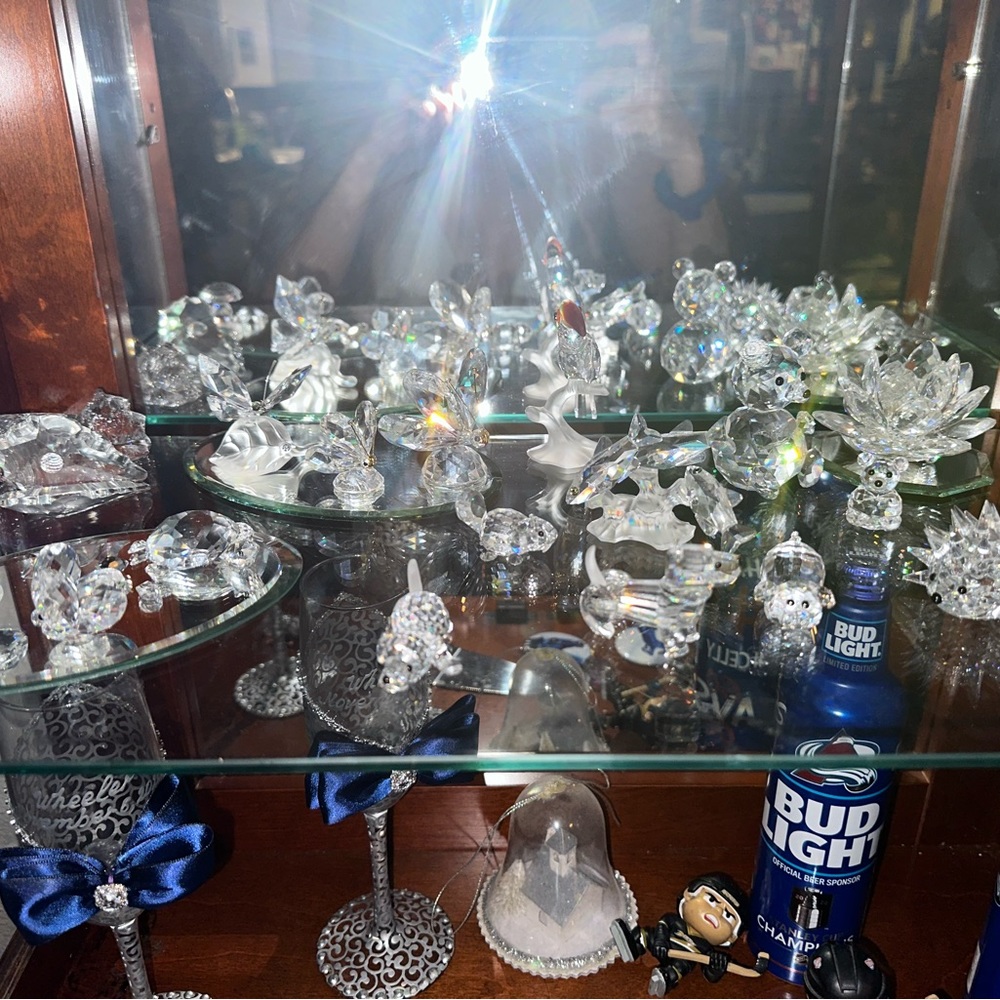 Lot of Swarovski crystals figurines animals mushroom water lily